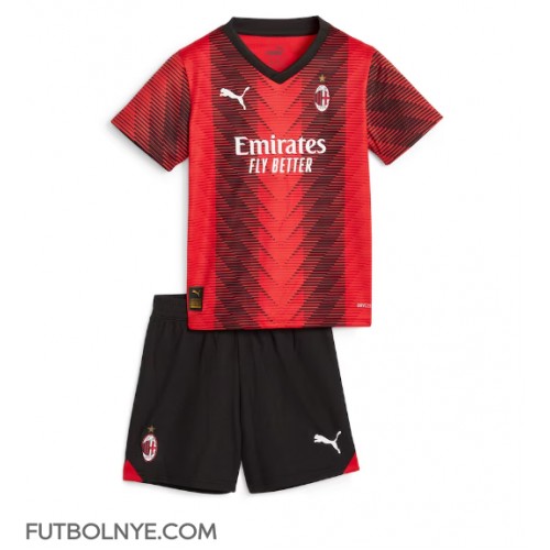 Camiseta AC Milan Primera Equipación para niños 2023-24 manga corta (+ pantalones cortos)